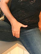 Samantha Gauge touching crotch